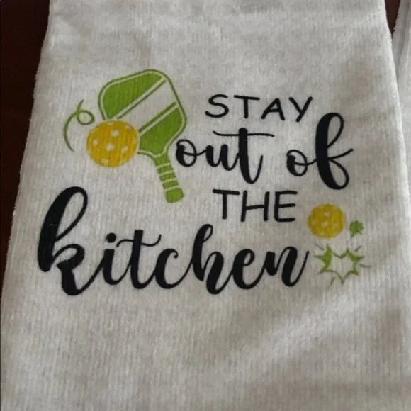 Pickleball Tea Kitchen towels. SET OF THREE - Picture 2 of 4